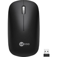 Ozkr Store Lenovo Lecoo WS214 2.4ghz Kablosuz 1200DPI Siyah Optik Mouse