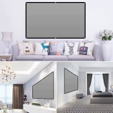 Dualtech 100" 16:9 ALR Gri Projeksiyon Perdesi Taşınabilir Seyahat Duvar Askı Aparatlı, Ev, Ofis, Kamp, Açık Hava