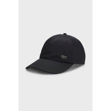 Boss Erkek Metalik Kabartmalı Logo Detaylı Uv Korumalı ve Su Geçirmez Siyah Şapka 50555491-001