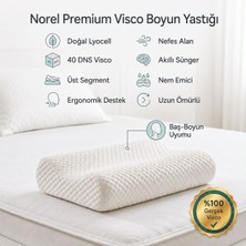 Mions Norel Premium Ortopedik Visco Boyun Yastığı Çift Boyun Destekli 40X60X12/10 cm