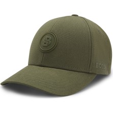 Boss Erkek Logo Imzalı Ayarlanabilir Tokalı Pamuklu Kanvas Haki Şapka 50566191-347