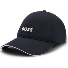 Boss Erkek Parlak Kabartma Logolu Desenli Lacivert Şapka 50560377-402