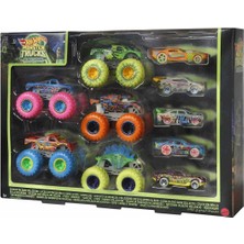 Mabelme Store HCB57 Monster Trucks Karanlıkta Parlayan Araçlar, Hot Wheels Monster Trucks - Mattel