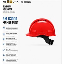 3M G3000 Kırmızı Baret