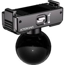 Nukrotech Quıckdock Qdx4-B3 Manyetik ve Kilitli Aksiyon Kamera Montaj Adaptörü 25MM Toplu Mafsal Uyumlu– Action 3/4/5 Pro Uyumlu