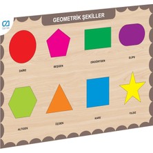 Mabelme Store CAAHS-3204 Ca Games Ahşap Geometrik Şekiller Bul-Tak