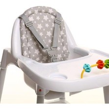Babyjem Baby Jem Mama Sandalyesi Minderi Gri Yıldız
