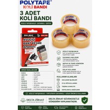 Poly Tape Polytape Şeffaf Koli Bandı Güçlü Yapışkanlı Paketleme Bandı 3 Adet-1 adet kesme aparatı