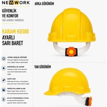 karam KB580 Ayarlı Sarı Baret
