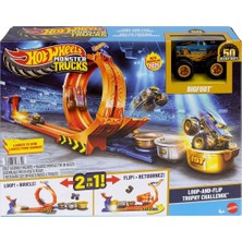 Mabelme Store JBX64 Hot Wheels Monster Trucks Döngü ve Takla Bigfoot Oyun Parkuru