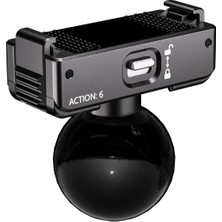 Nukrotech Quıckdock Qdx4-B6 Manyetik ve Kilitli Aksiyon Kamera Montaj Adaptörü 25MM Toplu Mafsal Uyumlu – Action 6 Uyumlu