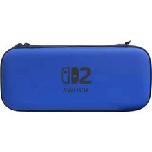 Konsol Plus Nintendo Switch 2 Taşıma Çantası Sert Darbe Koruyuculu Mavi Renk