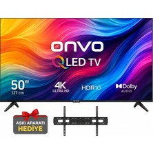 Onvo 50VQ90F3UAQLED Tv+ Askı Aparatı