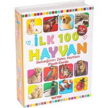 KSB Store 1741 Flash Card Ilk 100 Hayvanlar Eğitici Kartlar