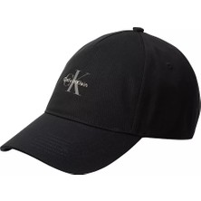 Calvin Klein Erkek Nefes Alabilen Pamuklu Kumaş Ck Logolu Ayarlanabilir Metal Tokalı Siyah Şapka LV04G5032G-UB1