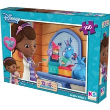Mabelme Store DOC714 Doc Mcstuffins 100 Parça Puzzle -Ks Puzzle