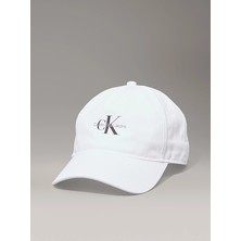 Calvin Klein Erkek Nefes Alabilen Pamuklu Kumaş Ck Logolu Ayarlanabilir Metal Tokalı Beyaz Şapka LV04G5032G-YAF