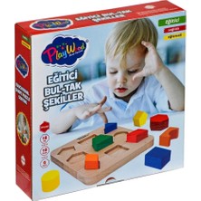Mabelme Store ONY-389 Ahşap Eğitici Bultak Şekiller Playwood