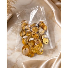 Velanee Golden Amber Luxe Doğal Sedef Pul – Bal & Altın Tonları 25 mm – 100 Adet