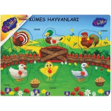 Mabelme Store ONY-191-192-193 Ahşap Tutmalı Çiftlik Sevimli Kümes Hayvanları