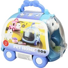 Ozkr Store JND-6801 Taşıma Araba Çantalı Hareketli Pilli Kedi Set -Vardem Oyuncak