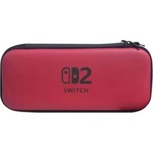 Konsol Plus Nintendo Switch 2 Taşıma Çantası Sert Darbe Koruyuculu Kırmızı Renk