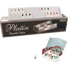 Ozkr Store 1010211 Platin Plastik Okey Takımı -Starokey