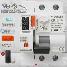 ONOFFSMART Tuya Wifi Akıllı Kaçak Akım Sigorta 63 Amper Otomatik Yeniden Kurtarma Gyar9-Ac-Tygyl9