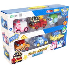 Ozkr Store Polı ZR-914 Robocar Poli Gogo Rescue Deluxe 6 Lı Set -