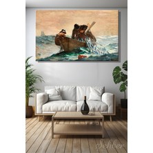 Şehber Winslow Homer'in "the Herring Net" Adlı Ünlü Eserinin Reprodüksiyonu Yatay Kanvas Tablo 3565