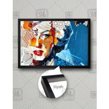 SML Tablo Marilyn Monroe Dergi Kolajı Yatay Çerçeveli Kanvas Tablo