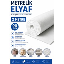 Dünya Sünger 2 Metre 90 gr Metrelik Elyaf | Dolgu ve Kaplama Elyafı | Yastık, Yorgan, Peluş Oyuncak ve Hobi Için