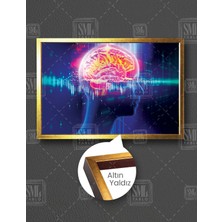 SML Tablo Beyin Dalgaları Brain Nöroloji Hekimi Ofisi Yatay Çerçeveli Kanvas Tablo