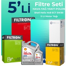 Filtron Hyundai Tucson 1.6 Dizel Filtre Bakım Seti Shell Motor Yağlı (2018-2020) 5 Li