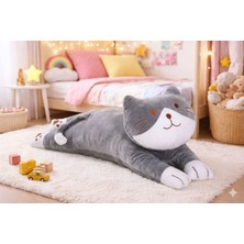 BaNaDa Oyuncak Uyku Arkadaşım Yumuşak Yatan Peluş Kedi Yastık (70 Cm.)