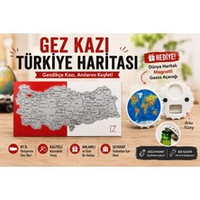 Dz Kazınabilir Türkiye Haritası Magnet 10X20 cm – 81 Il Gezi Haritası + Magnetli Gazoz Açacağı Hediyeli