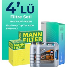 Mann Ford Ranger 3.0 Dizel Filtre Bakım Seti Liqui Moly Motor Yağlı (2022-2026) 4 Lü
