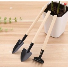 3 Adet Mini Ahşap Hobi Bahçe Seti