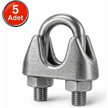 Alet Çantam Klemens Çelik Halat Klemensi  (5 Li Paket) 12 mm