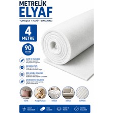 Sünger Dünyası 4 Metre 90 gr Metrelik Elyaf – Beyaz Rulo Elyaf Dolgu ve Kaplama Malzemesi – Yastık, Yorgan, Peluş Oyuncak, Minder, Koltuk ve Kapitone Için