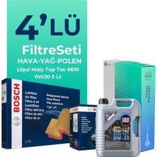 Bosch Opel Astra K 1.4 Turbo 145 Hp Filtre Bakım Seti Liqui Moly Motor Yağlı (2015-2021) 4 Lü
