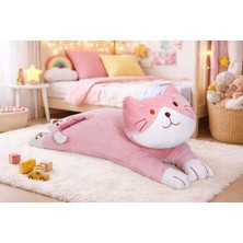 BaNaDa Oyuncak Uyku Arkadaşım Yumuşak Yatan Peluş Kedi Yastık (70 Cm.)