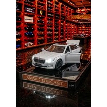 Oyuncak Sahili 760Lİ Bmw 7 The7 x Drive V12 Koleksiyon Model Metal Araba Diecast 1,24 Metal Kapı Bagaj Kaput Açılır Ses Far Metalic White