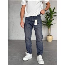 More Black WE11 Yıkamalı Antrasit Boyfrıend Jean