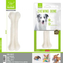 Nunbell Deri Pres Köpek Kemiği Beyaz 20 cm