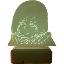 Modiwa Design Mikasa Ackerman Aot 16 Renk Gece Lambası