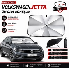 OtoÇizgi Volkswagen Jetta Şemsiye Tip Ön Cam Güneşliği Katlanabilir Uv Korumalı Araç Cam Güneşlik
