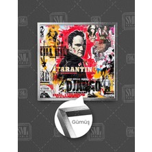 SML Tablo Tarantino Django Kolaj Grafiti Kare Çerçeveli Kanvas Tablo