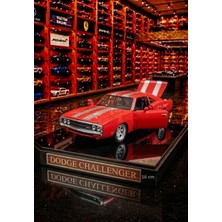 Oyuncak Sahili Dodge Challenger Fast And Furious Hızlı ve Öfkeli Doom 16CM Koleksiyon Model Dominic Toretto Diecast Metal Araba Kapı Bagaj Kaput Açılır