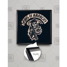SML Tablo Sons Of Anarchy Motorsiklet Çetesi Kare Çerçeveli Kanvas Tablo